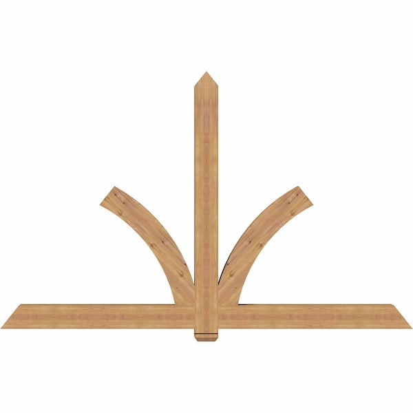 Ekena Millwork Redmond Smooth Timber Gable Bracket, Western Red Cedar, 96"W x 60"H x 5 1/2"D x 5 1/2"F, 15/12 Pitch GBW096X60X0606RED00SWR - main